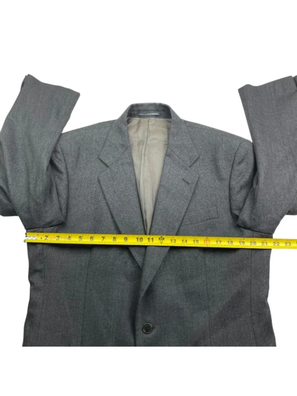 VTG United Colors Of Benetton Men's Flannel Blazer Gray • Italy • 42R US--52 EU